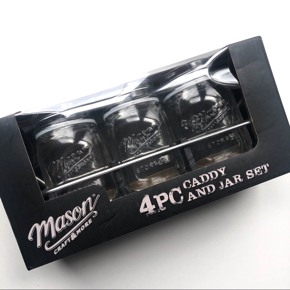 Mason Caddy and Jar Set